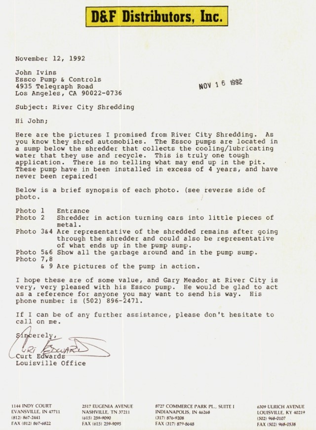 Sump with debris shown